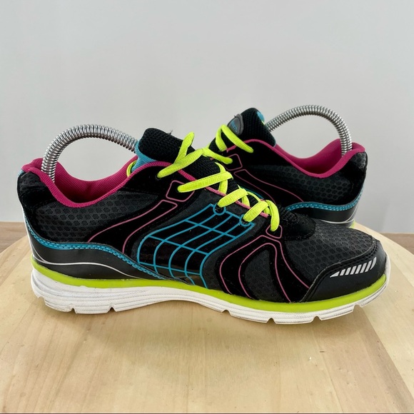 Athletech Willow 2 Running Sneaker Womens 7.5M Black/neon - Picture 4 of 8